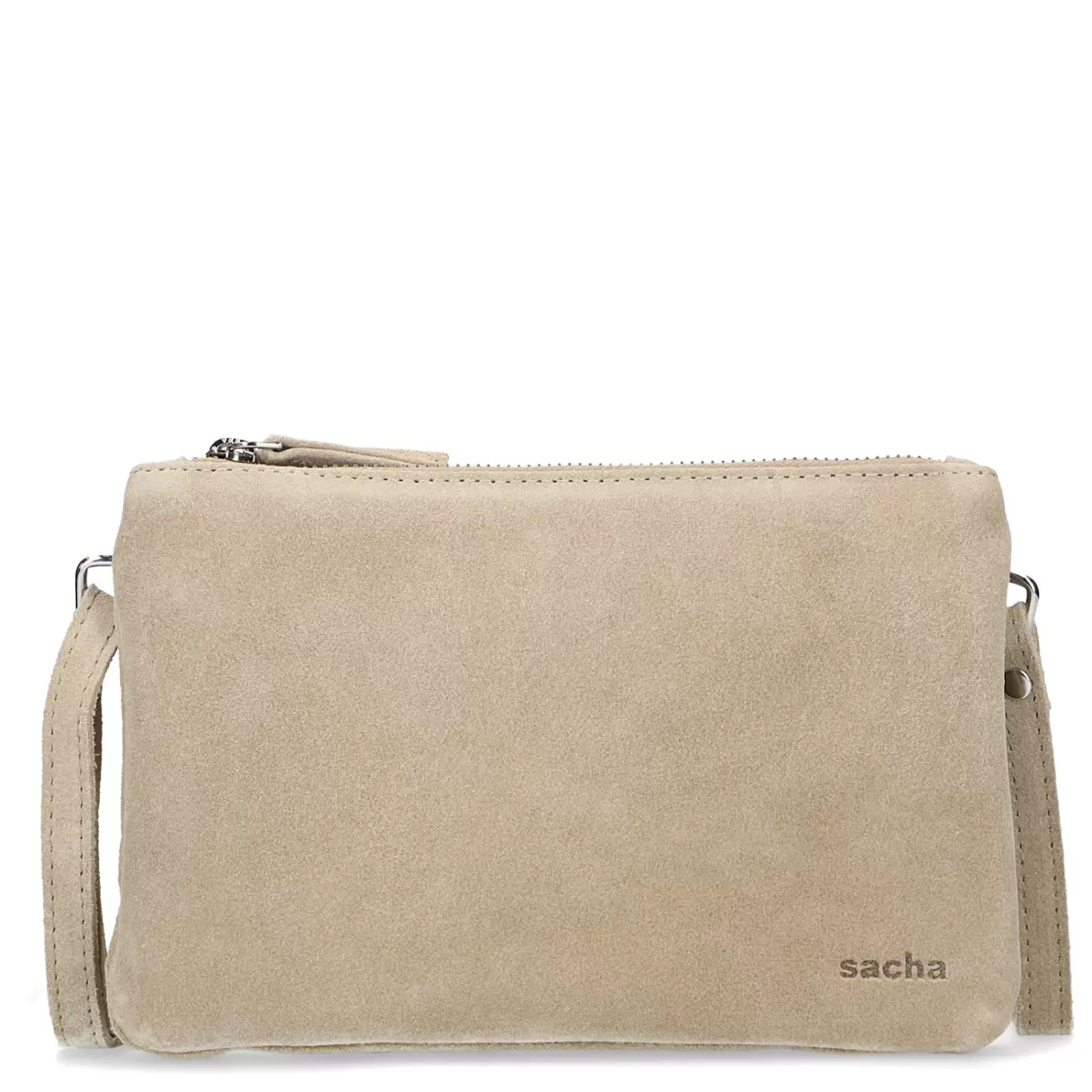 Sac Bandoulière En Daim - Beige<Sacha Best