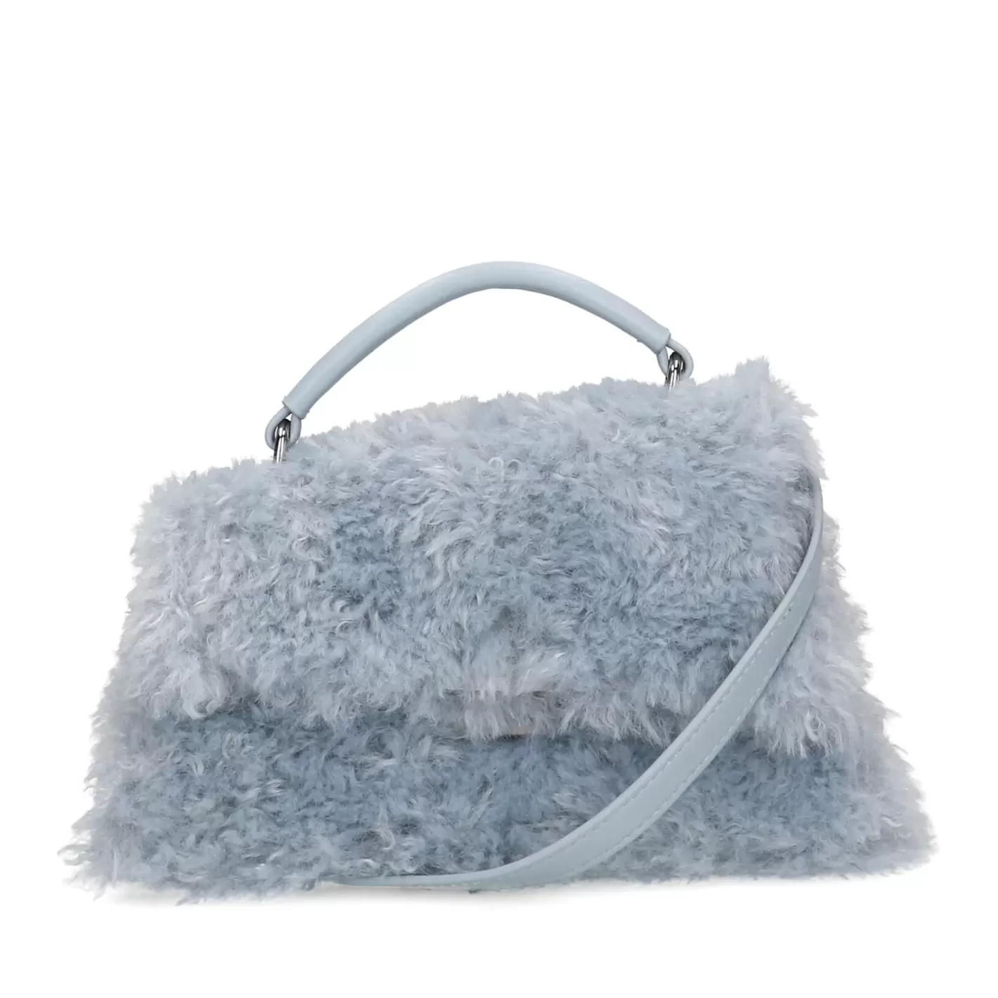 Sac Bandoulière Imitation Laine - Bleu Clair<Sacha Flash Sale