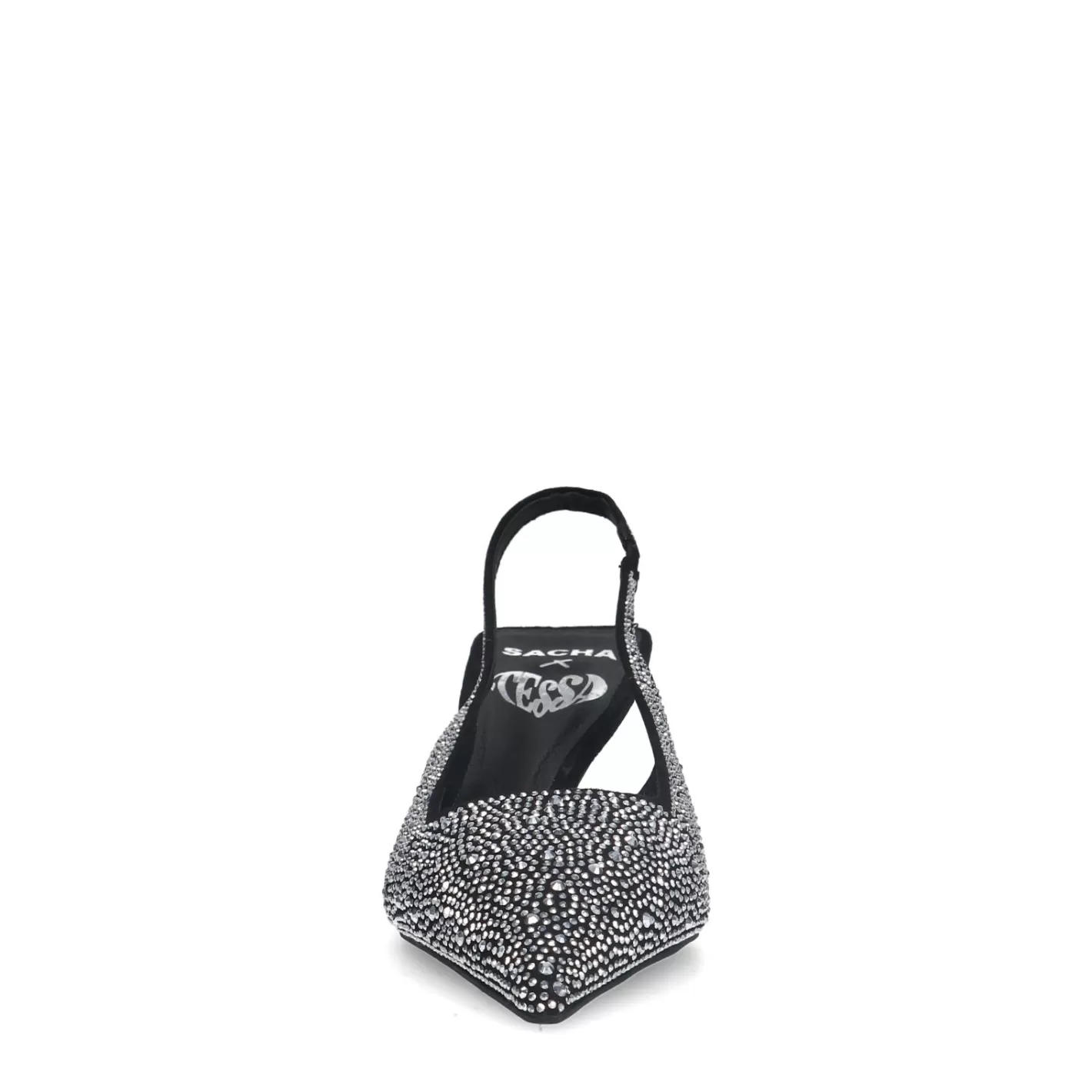 X Tessa Van Montfoort Escarpins Slingback Avec Strass - Noir<Sacha Flash Sale