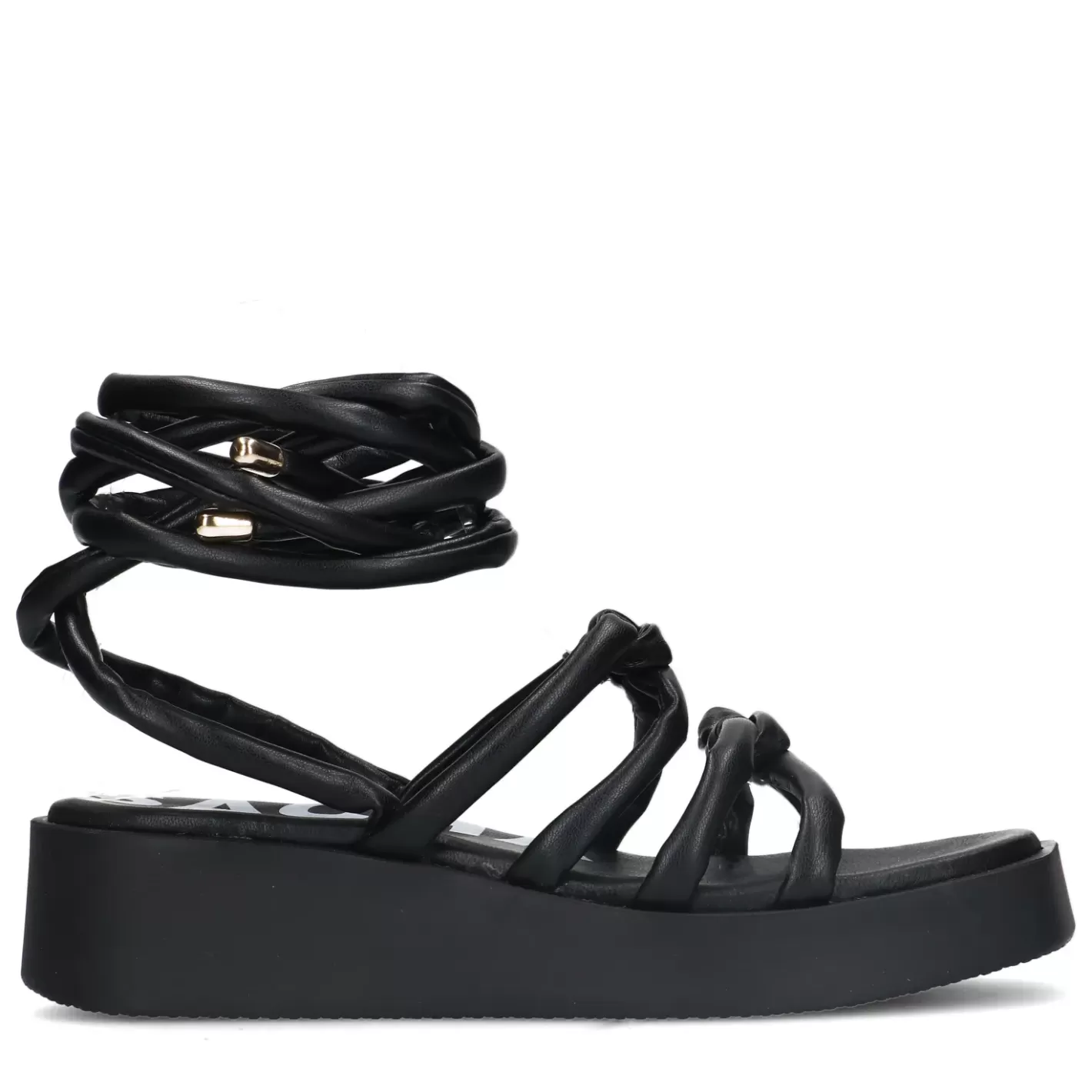 Sandales A Plateau Avec Lacets A Nouer - Noir<Sacha Store