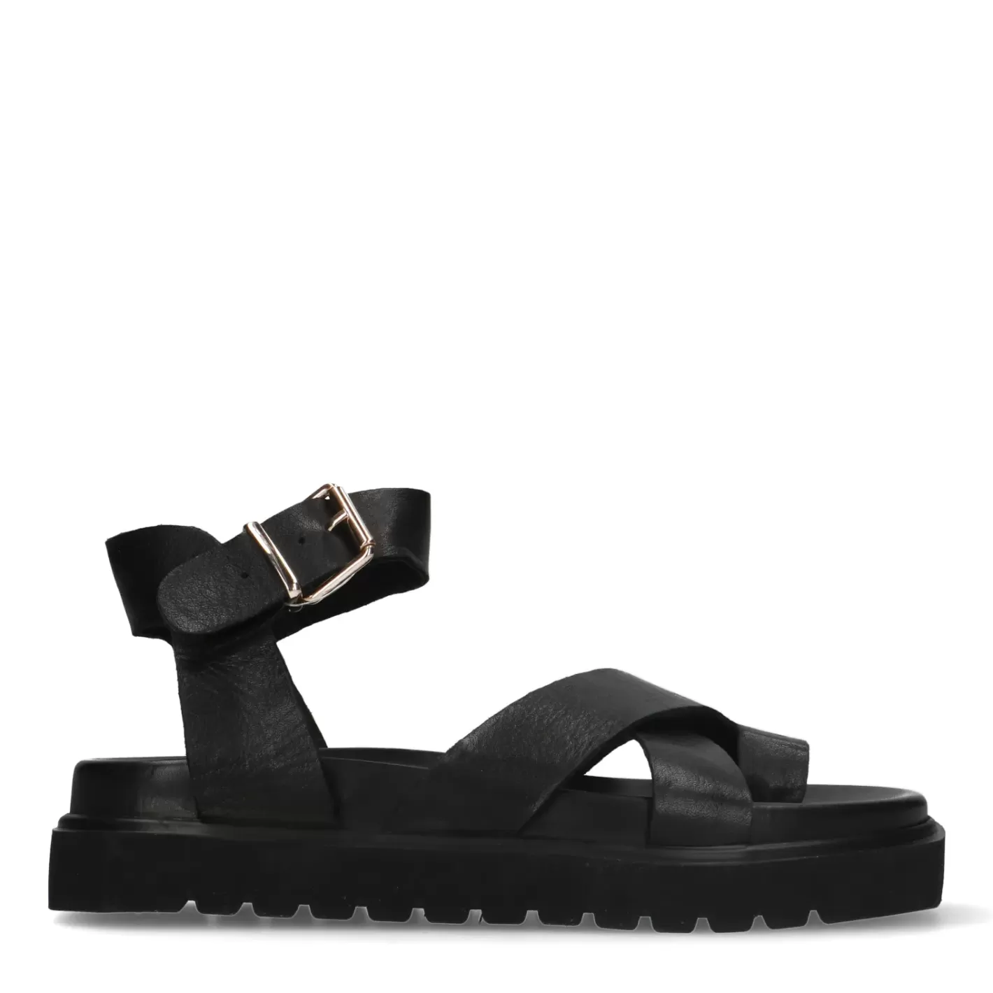 Sandales A Plateforme En Cuir - Noir<Sacha Cheap