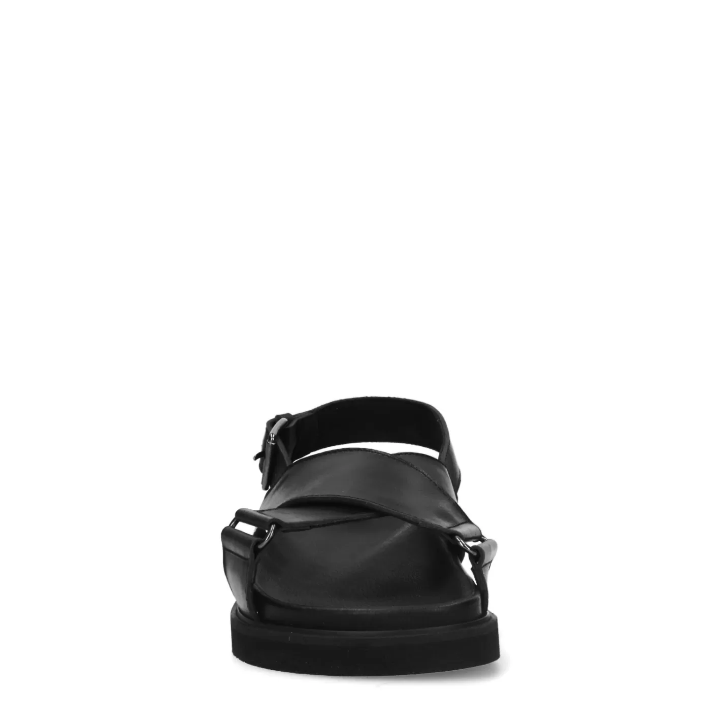 Sandales A Plateforme En Cuir A Brides Croisees - Noir<Sacha Online