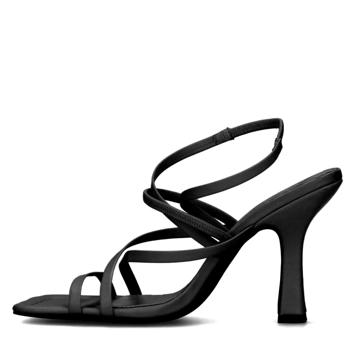 Sandales A Talon A Brides Et Au Bout Carre - Noir<Sacha Store