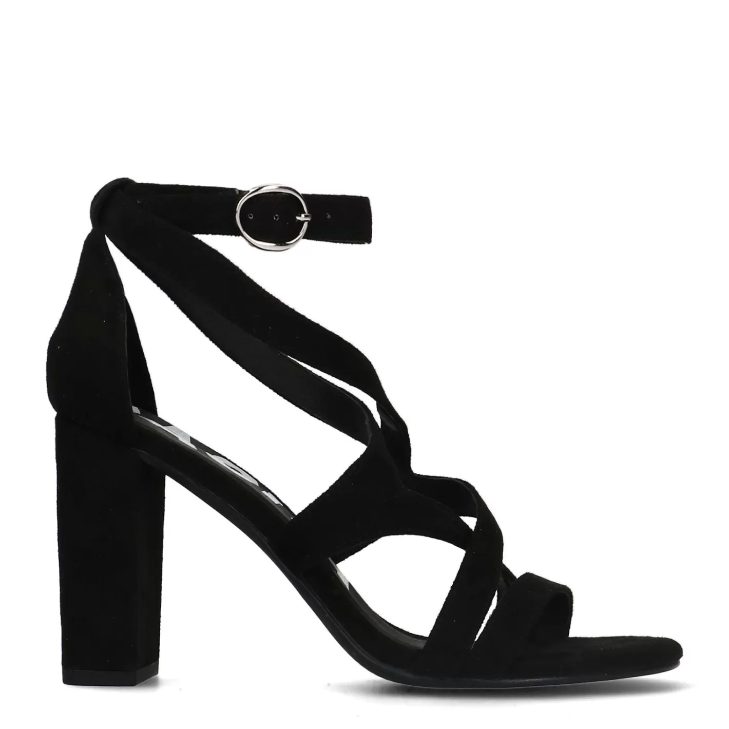 Sandales Ajourees A Talon - Noir<Sacha Cheap