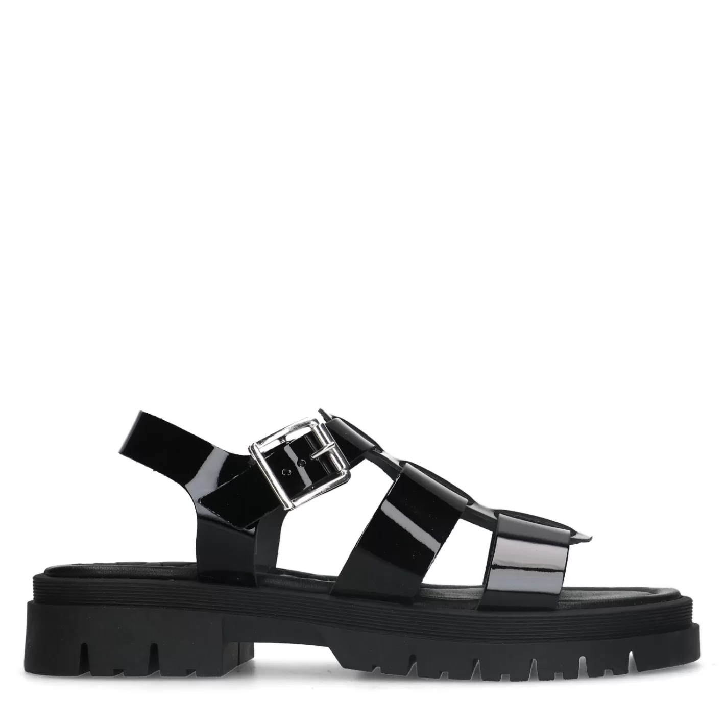 Sandales Chunky En Cuir - Noir<Sacha Fashion