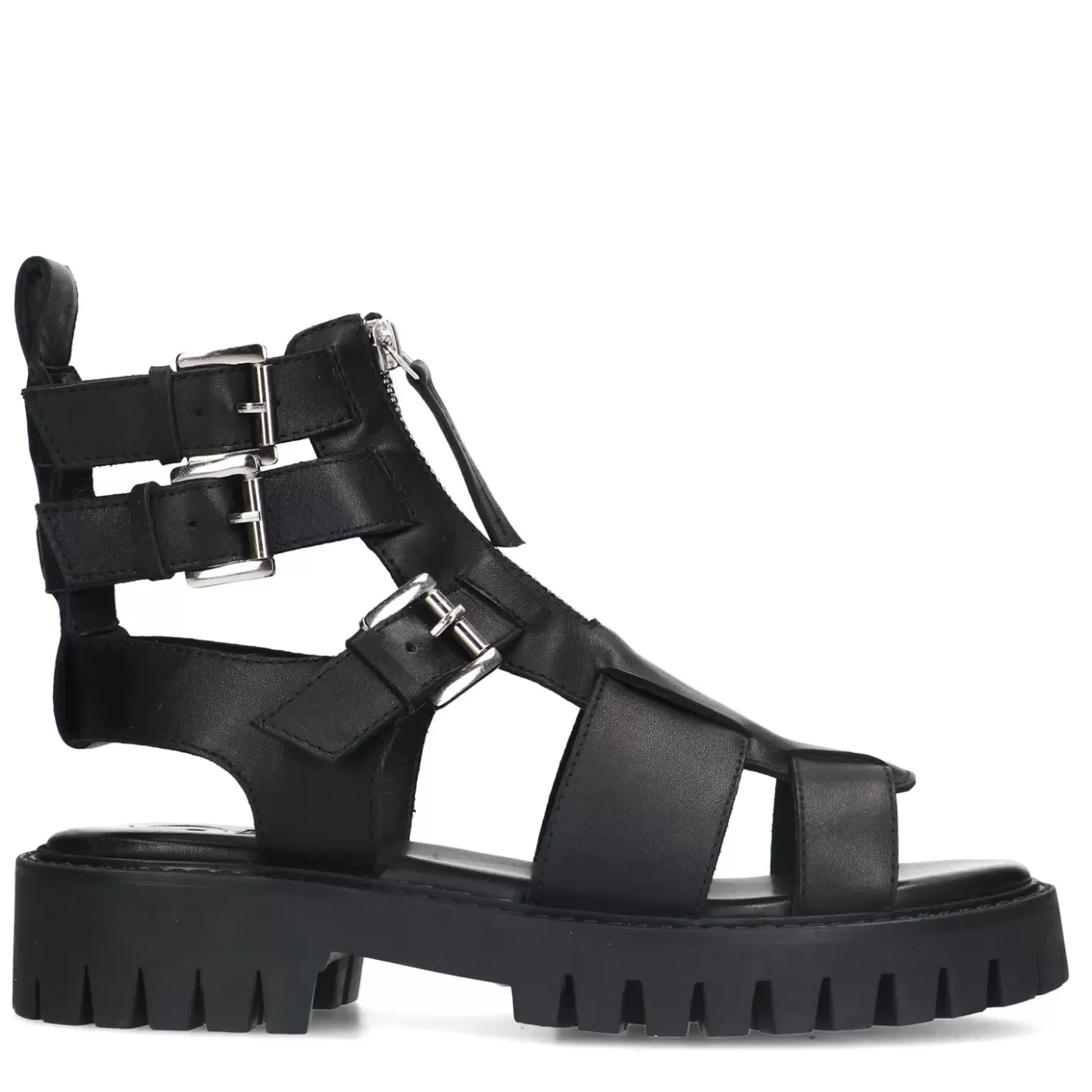 Sandales Chunky En Cuir - Noir<Sacha Cheap