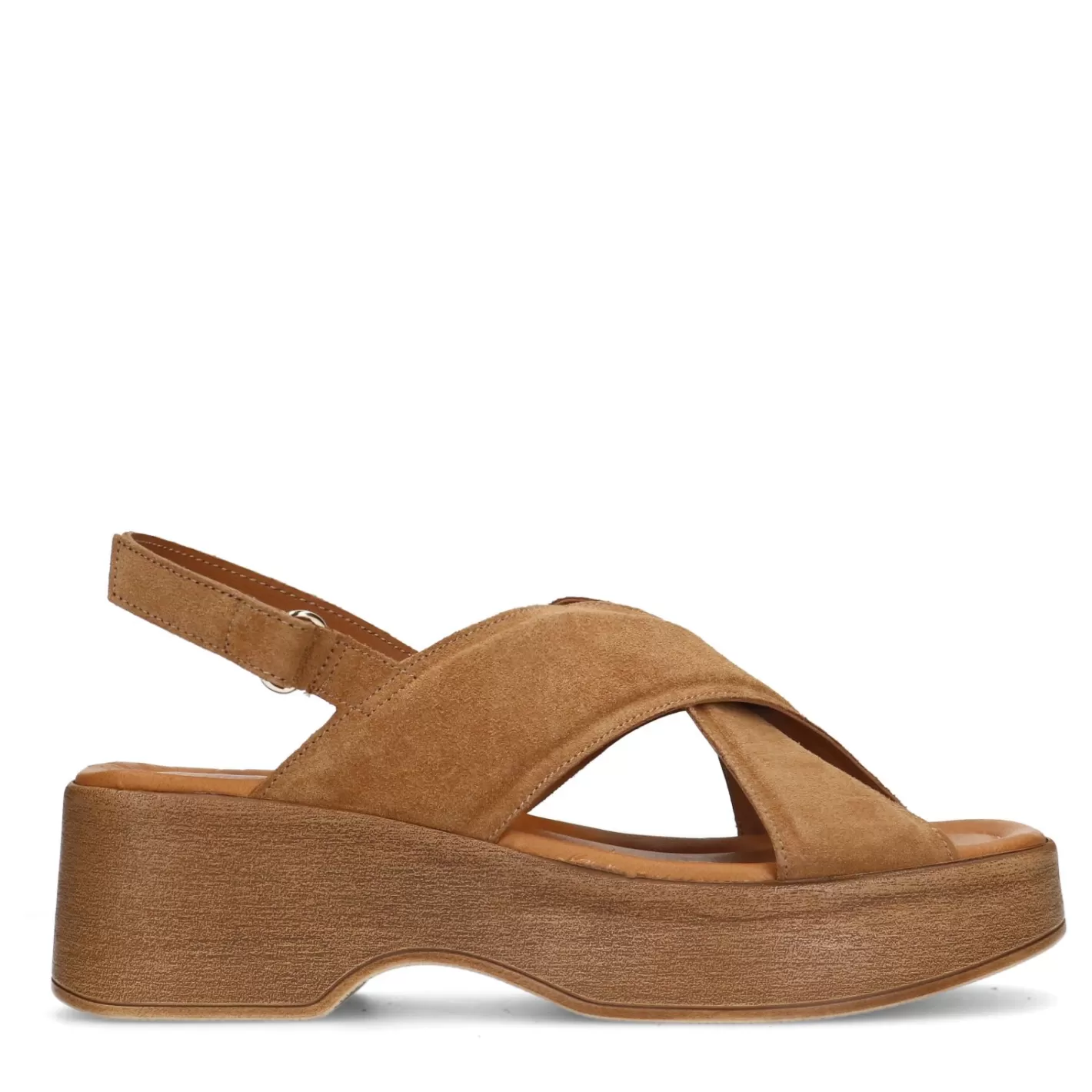 Sandales Cuir A Plateau - Marron<Sacha New