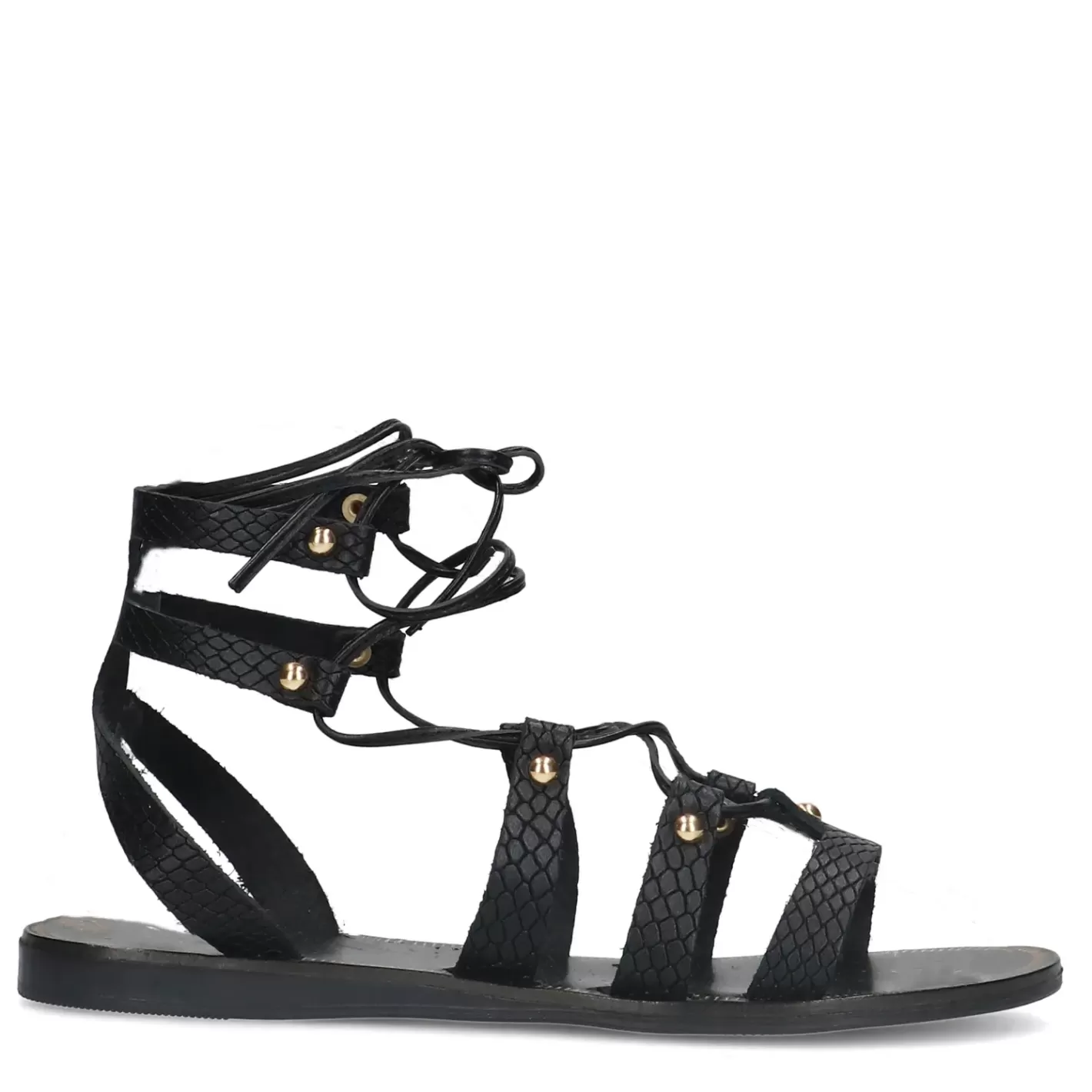 Sandales En Cuir - Noir<Sacha Sale