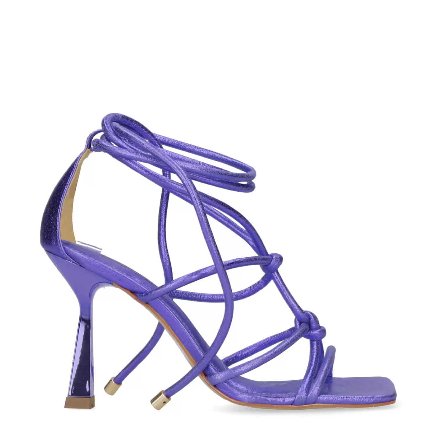 Sandales Metalliques A Talon Entonnoir - Violet<Sacha Fashion