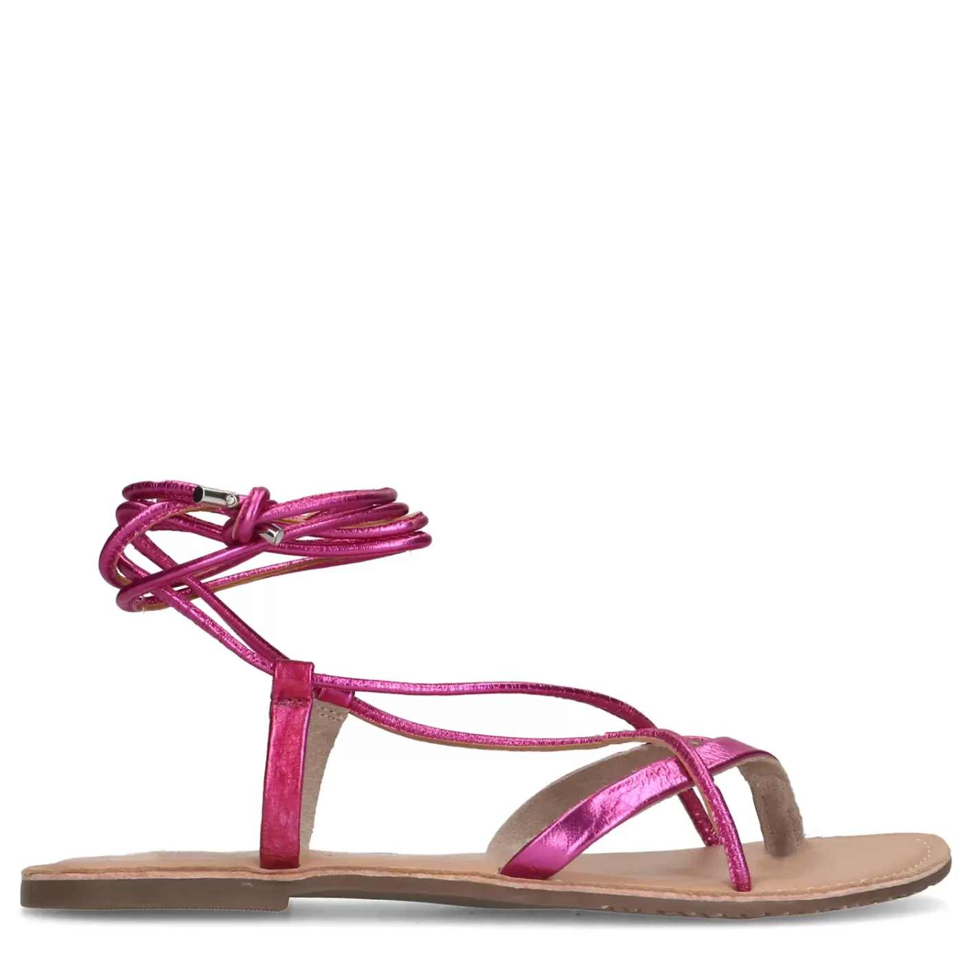 Sandales Metallisees En Cuir - Rose<Sacha Online