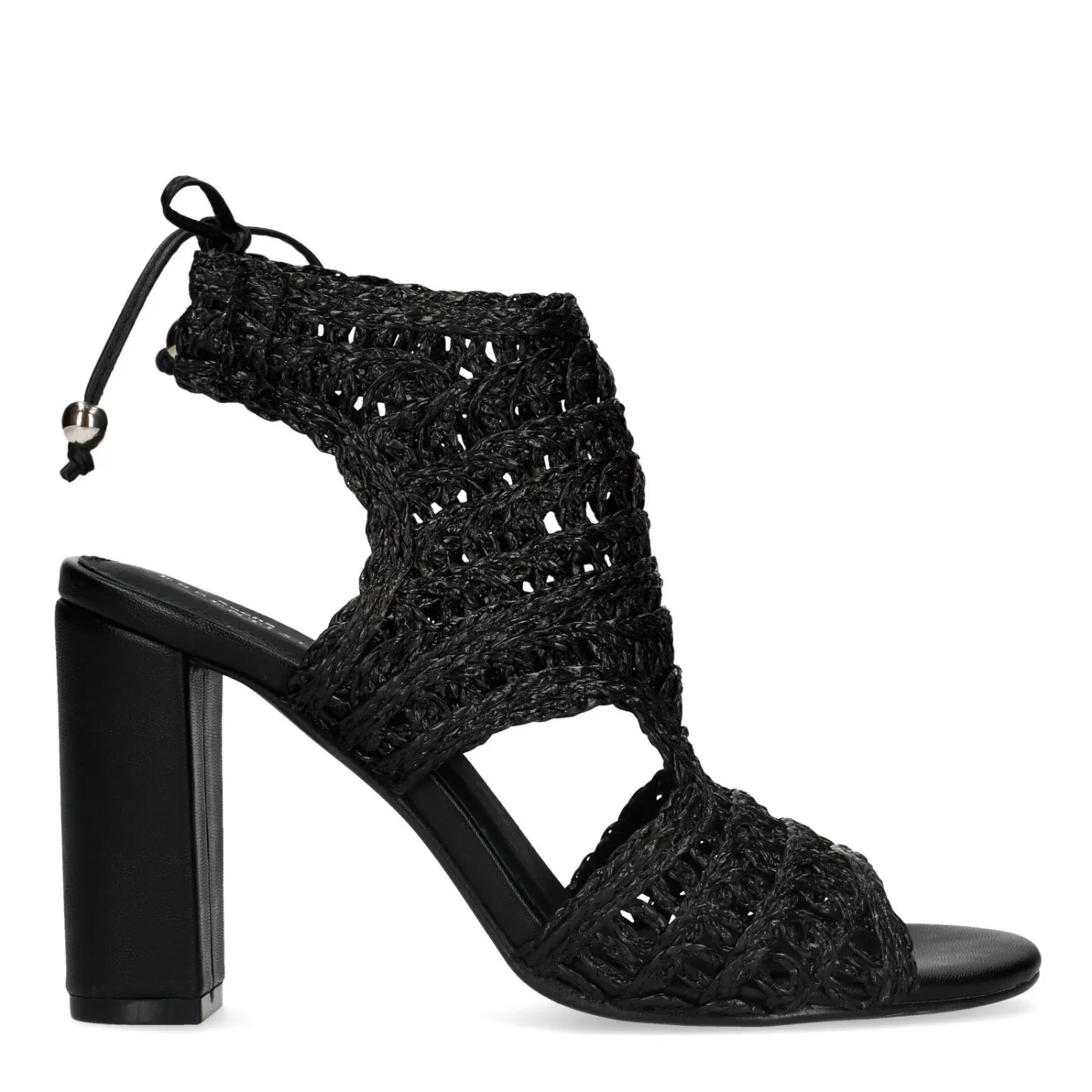 Sandales Textile Ajourees Avec Talon - Noir<Sacha Outlet