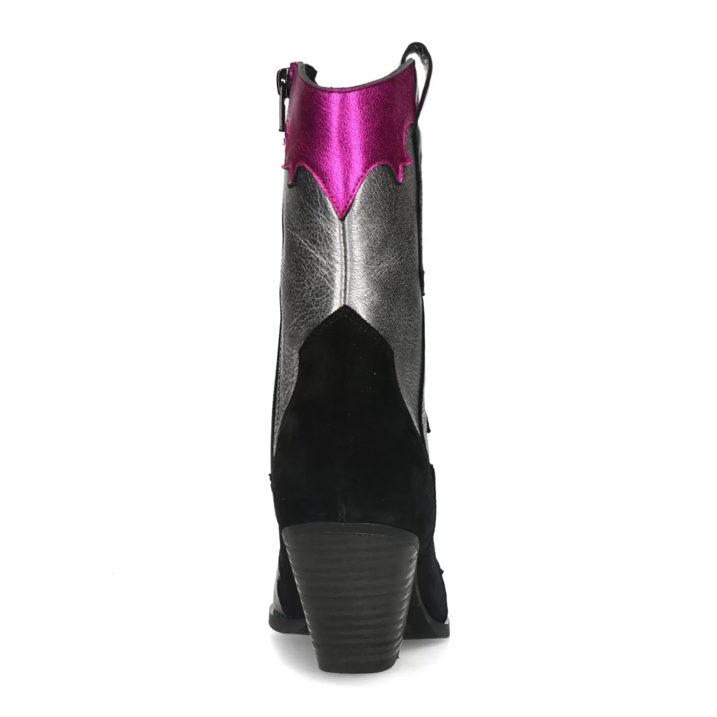 Santiags En Cuir Avec Details Metallises Colores - Noir<Sacha Clearance