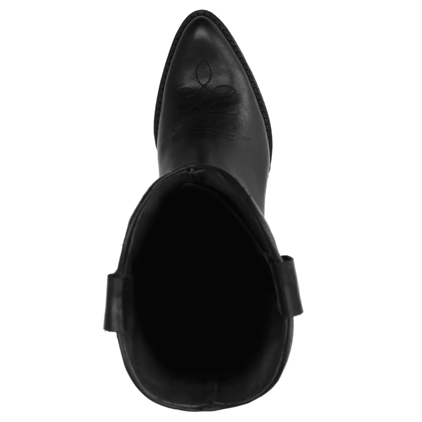 Santiags En Cuir Avec Surpiqures Decoratives - Noir<Sacha Best Sale