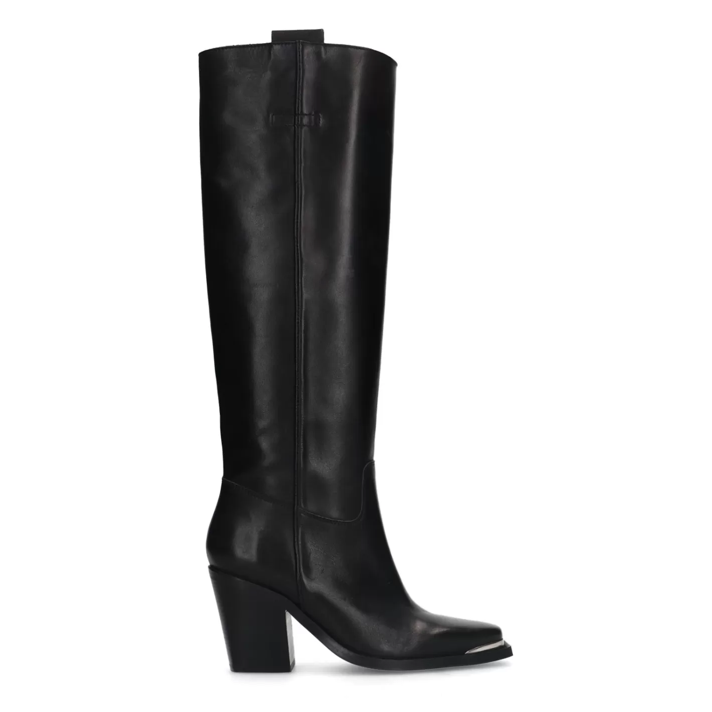 Santiags Hautes En Cuir - Noir<Sacha Discount