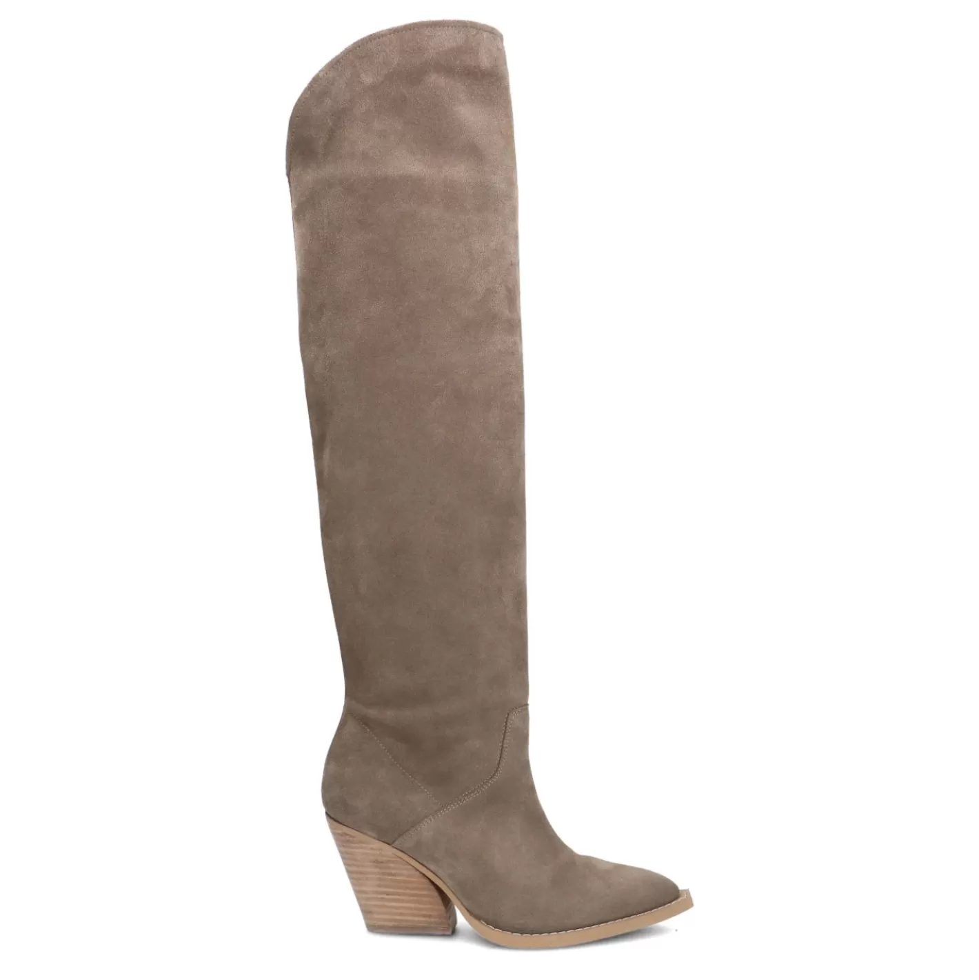 Santiags Hautes En Daim - Taupe<Sacha Flash Sale